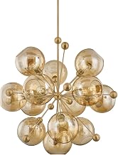 Troy Lighting F1246-PBR Ellory - 13 Light Chandelier - 44.25 Inches Tall and 45.75 Inches Wide - Patina Brass