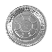 7 in. x 1.46 in. 24 oz. Round Aluminum to-Go Containers - Silver (500/Carton) by Boardwalk – 7 inches in diameter x 1.46 inches in height, 24.0 ounces, Aluminum, Model BWKROUND7