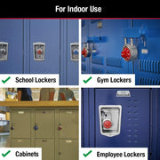 Locker Lock Combination Padlock by Master Lock – 1 Pack, Alloy Steel, Red, Model 1504D