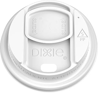 Georgia-Pacific Dixie® Reclosable Sliding Polypropylene Hot Cup Lids By Gp Pro, Large, White, 1000 Count (100 Lids Per Sleeve, 10 Sleeves Per Case)