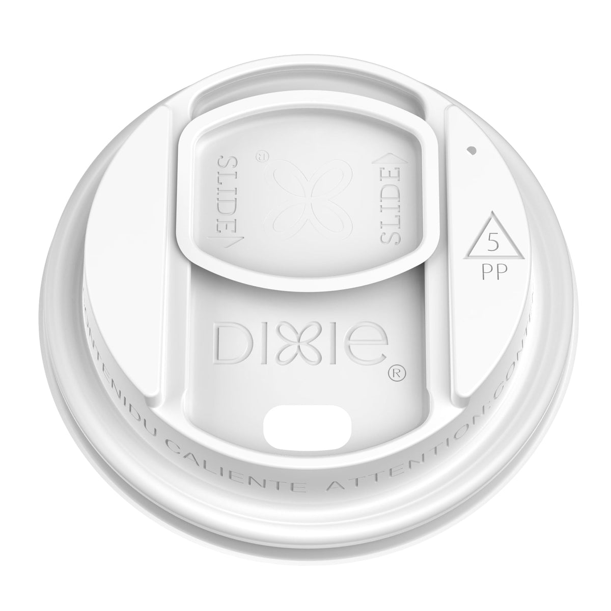 Dixie® Reclosable Sliding Polypropylene Hot Cup Lids By Gp Pro, Large, White, 1000 Count (100 Lids Per Sleeve, 10 Sleeves Per