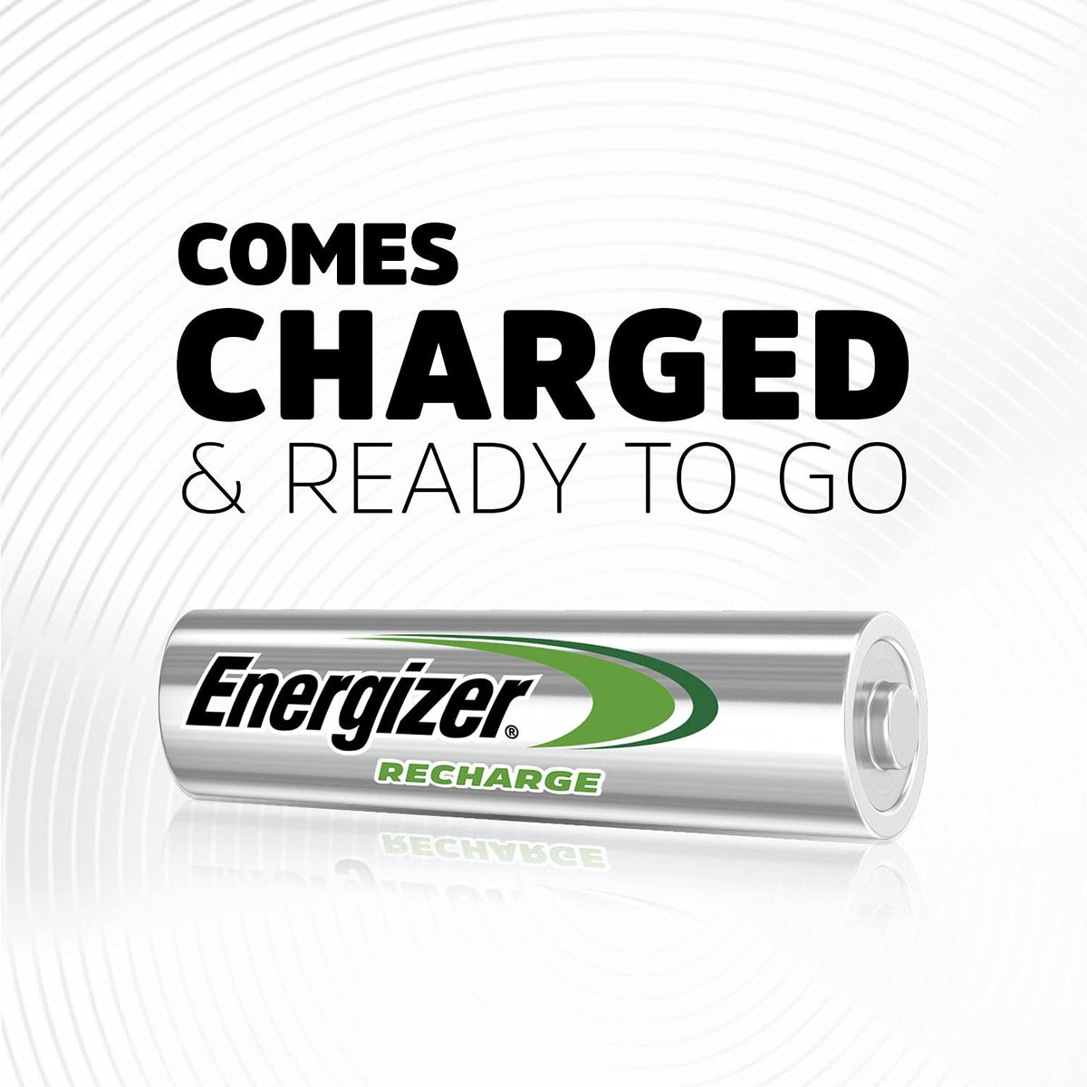 Rechargeable AA Batteries by Energizer – 4 count, Silver, Pack of 4, Model E001170607