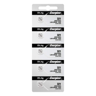 5 321 Watch Batteries SR616SW Battery Cell (5 Batteries Per Pack) by Energizer – 5 Count (Pack of 1), White, Pack of 5, Model 53149348