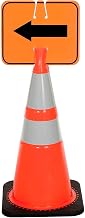 Cortina Safety 03-550-2WA Cone Sign - Reversible Arrow - Black on Orange