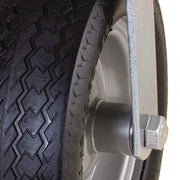 Industries 00301 10" Rigid Caster with Flat Free Tire by Marathon – 10 inch, 300.0 pounds, Stainless Steel, brushed_steel