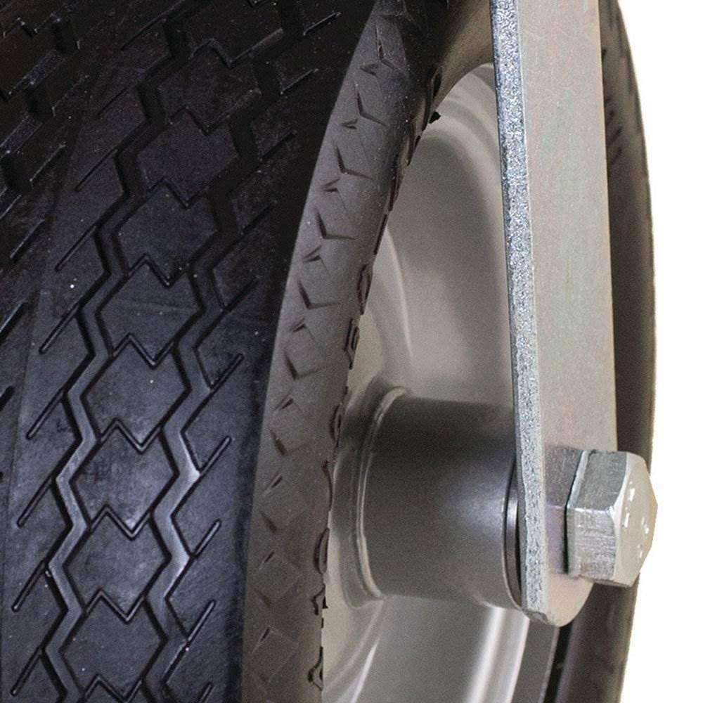Industries 00301 10" Rigid Caster with Flat Free Tire by Marathon – 10 inch, 300.0 pounds, Stainless Steel, brushed_steel