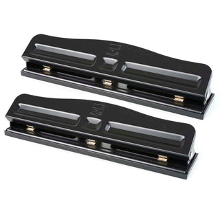 CLI 3 Hole Paper Punch Adjustable by Charles Leonard – Black, Pack of 2, Model CHL033-2