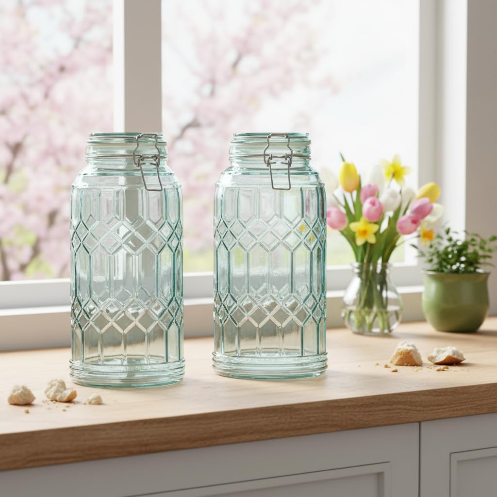 10 Strawberry Street Green / Large, Set of 2 / 91.0 fluid_ounces Food Jars & Canisters