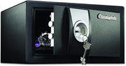 Black Security Safe with Key Lock for Home by SentrySafe – 0.35 Cubic Feet, 0.35 cubic_feet, Alloy Steel, Black, Model X031