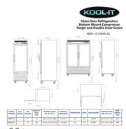 Single Glass Door Reach-In Refrigerator Bottom Mount KOOL-IT KBSR-1G by MVP Kool-It – 21 cubic_feet