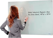 Global Industrial 48" W x 36" H Magnetic Glass Dry Erase Whiteboard, White