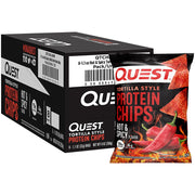 Tortilla Style Protein Chips - 19g Protein - Hot & Spicy (8 Bags) by Quest – 8x32g, No Color, Pack of 8, Model QUE055