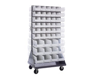 QUANTUM STORAGE SYSTEMS Clear / 10-7/8" x 5-1/2" x 5" & 14-3/4" x 8-1/4" x 7" (Bin Size) / 1 Standing Shelf Units