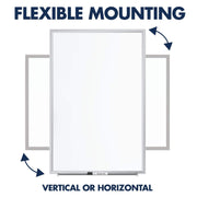 Quartet Silver / 24"W x 18"H / Silver Frame Dry Erase Boards