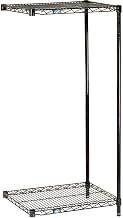 Nexel Black Epoxy, 2 Tier, Wire Shelving Add-On Unit, 42"W x 18"D x 34"H