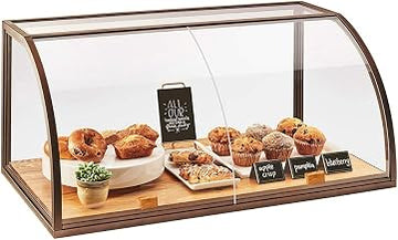 Cal-Mil 3611 Sliding Door Case, 17.25" Height, 36" Width, 19.5" Length, Vintage