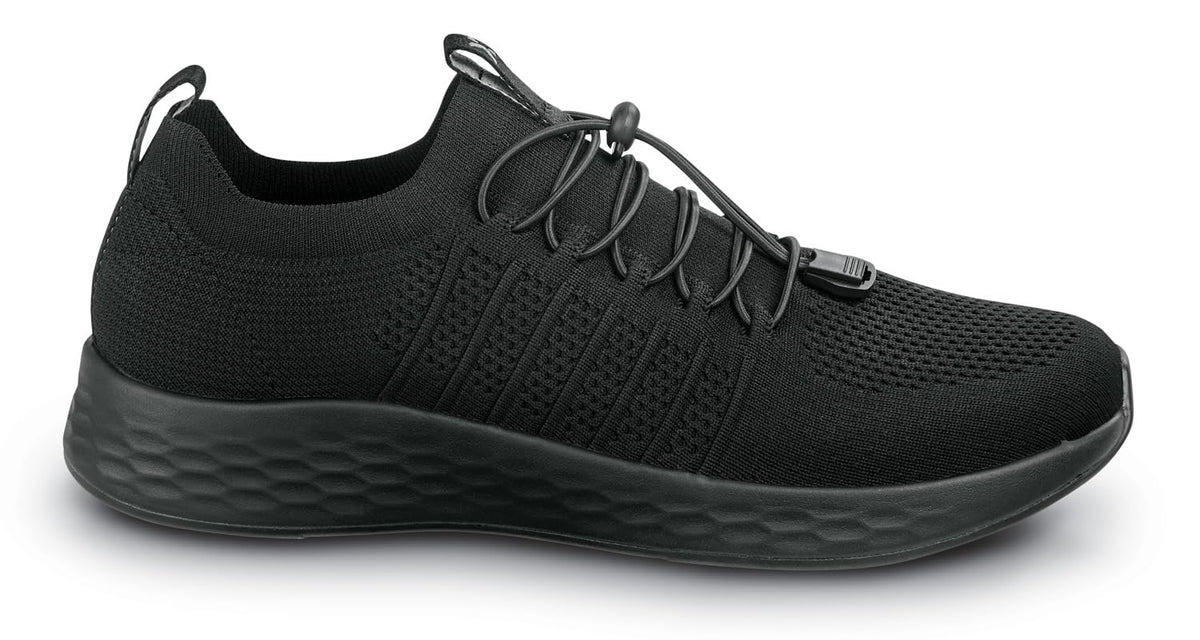Women's Black Starmount MaxTrax Soft Toe SRO Athletic 6.0 M by SR Max – 6, Polyester, Black