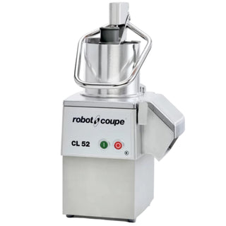 Single-Speed Cutter Mixer Continuous Feed Commercial Food Processor with Side Discharge by Robot Coupe – Stainless, Grey, Model CL52E