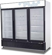 Migali 82 in. 72.0 cu. ft. Competitor Series Refrigerator Merchandiser, White & Black