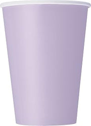 Unique Party Lavender Solid Paper Cups - 12 oz. (Pack of 10) - Elegant & Eco-Friendly Party Drinkware - Perfect for Birthdays, Showers, & Special Celebrations