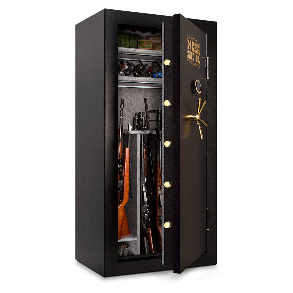 Mesa Safe Gun Safe by Mesa Safe Co. – 24"D x 36"W x 71"H, Alloy Steel, Black, Model MBF7236E