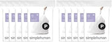 simplehuman Code P Custom Fit Liners, Drawstring Kitchen Trash Bags,by- Mess-Free Dispense, Extra Thick & Double Seamed, 50% PCR Plastic, 50-60 Liter / 13-16 Gallon, White, 100 Count (Pack of 2)