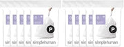 simplehuman Code P Custom Fit Liners, Drawstring Kitchen Trash Bags,by- Mess-Free Dispense, Extra Thick & Double Seamed, 50% PCR Plastic, 50-60 Liter / 13-16 Gallon, White, 100 Count (Pack of 2)