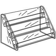 Clear Acrylic 3-Tier Card Rack by AARCO DISPLAY PRODUCTS – Acrylic, Clear, Model 1358