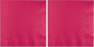 Creative Converting DINNER NAPKINS 3PLY 1/4FLD, 25 Count, Hot Magenta (Pack of 2)