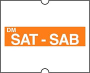 DayMark Safety Systems IT120468-6-SAT DissolveMark Date Coder, Label, Saturday for DM4 SpeedyMark 20 2-Line Marking Gun (Pack of 8 Rolls)