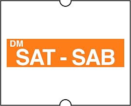 DayMark Safety Systems IT120468-6-SAT DissolveMark Date Coder, Label, Saturday for DM4 SpeedyMark 20 2-Line Marking Gun (Pack of 8 Rolls)