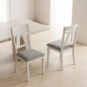 Solid Rubberwood Side Chairs Set of by Starlight Canyon Home – Rubberwood, Brown, Pack of 2