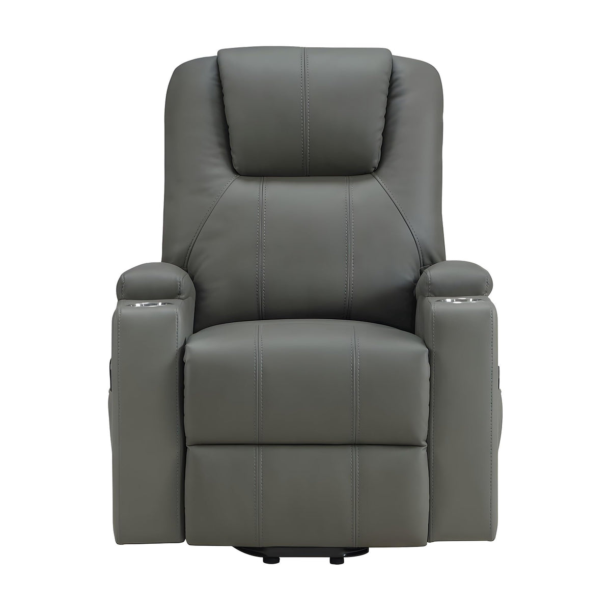 Upholstered Power Lift Massage Recliner with Heat by Furnifact – Foam,Metal,Plastic,Fabric,Leatherette, Grey