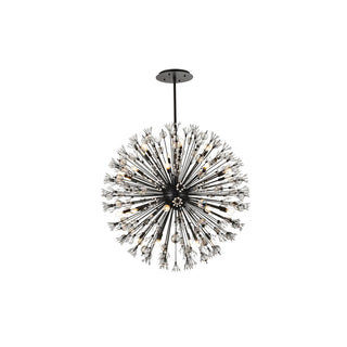 Vera 32 Light Pendant by Lighting Design – Metal, Clear, Model 2550D44BK