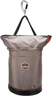 Arsenal 5976 XL Nylon Hoist Bucket Tool Bag - Swiveling Carabiner by Ergodyne – X-Large, 45.0 kilograms, Nylon, Gray, Model 15976