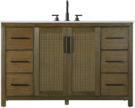 Elegant Kitchen and Bath 54" Single Bathroom Vanity in Hazel Oak