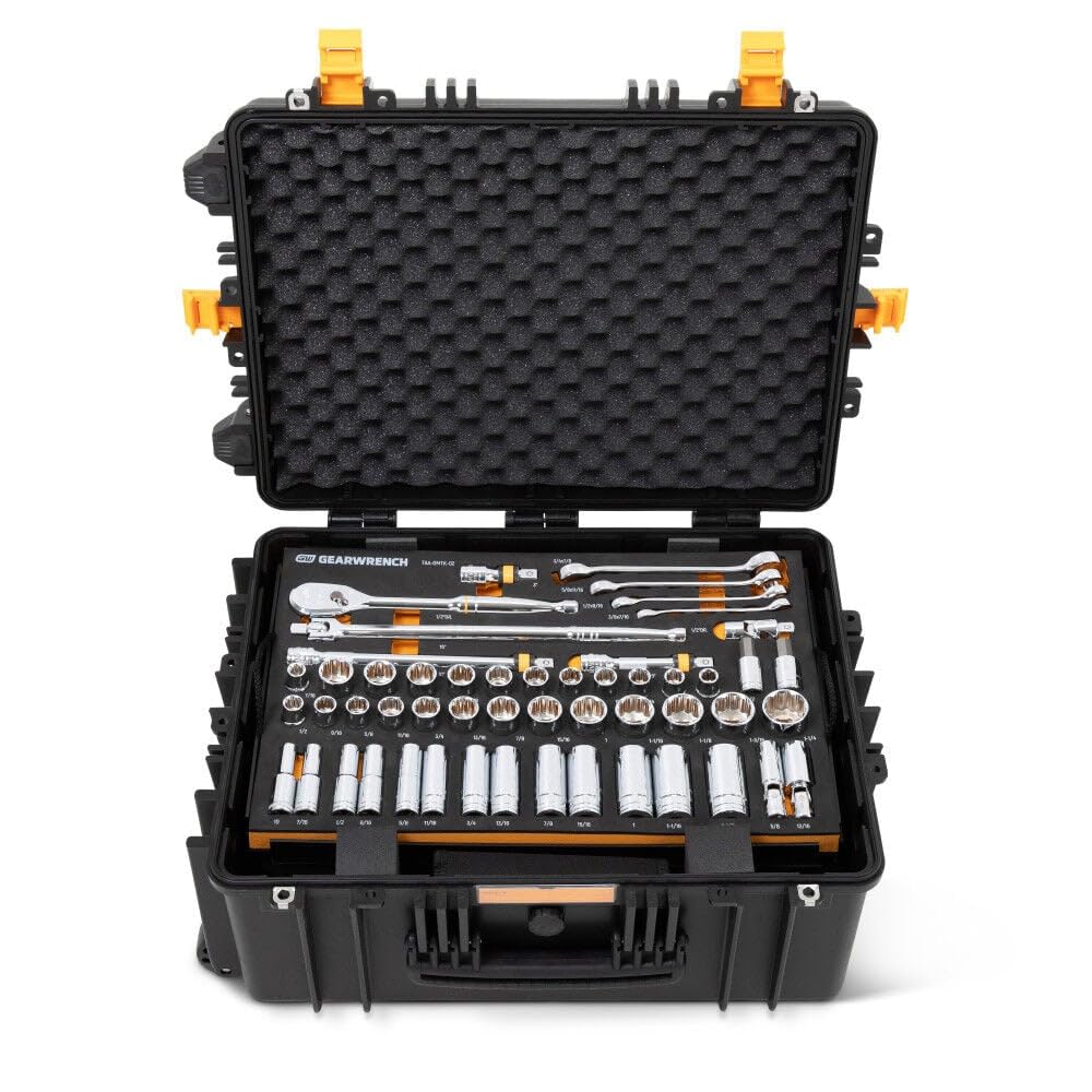 185 Piece GMTK Tool Kit in Foam w/Tool Carrier by GEARWRENCH – Chrome Vanadium Steel, Chrome, Model GWGMTK185