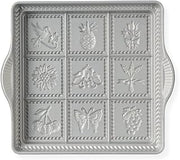 Cast Aluminum English Shortbread Pan by Nordic Ware – 9x9 Inches, 1.0 liters, Aluminum, Non-stick, Model 03237
