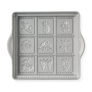 Cast Aluminum English Shortbread Pan by Nordic Ware – 9x9 Inches, 1.0 liters, Aluminum, Non-stick, Model 03237