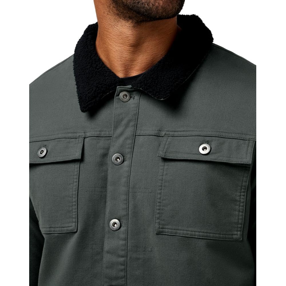 Mens Cloud Denim Sherpa Balsam Green X-Large by TravisMathew – Rayon, Balsam Green, Model 1MZ500