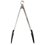 Silicone Tong 12" Black by Cuisipro – 12", Stainless Steel, Black, Model 1461