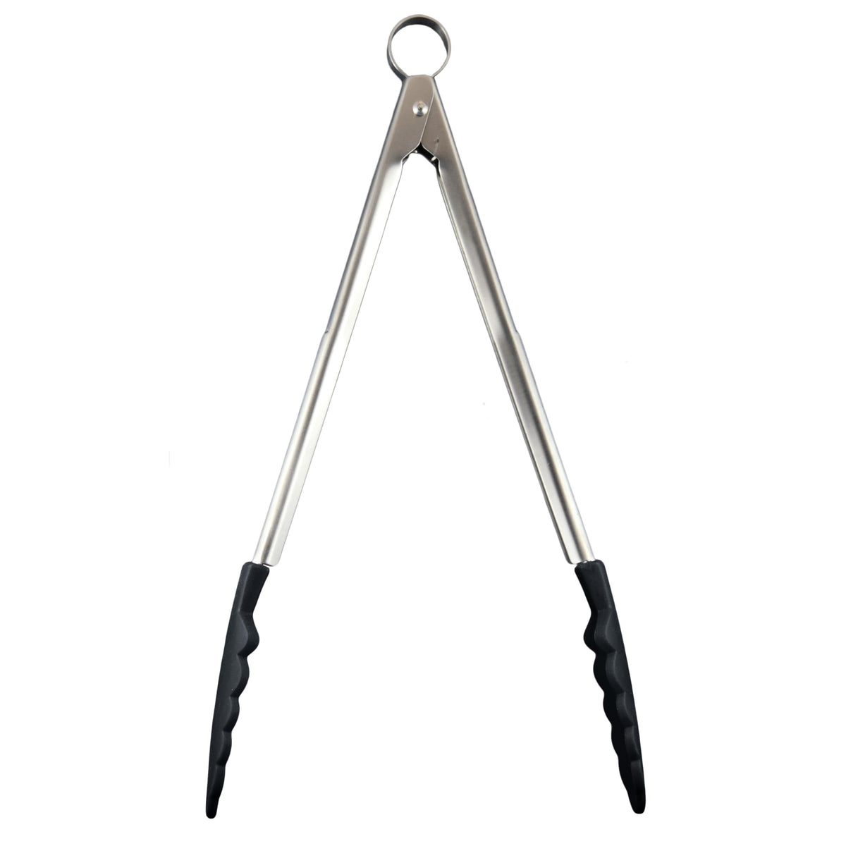 Silicone Tong 12" Black by Cuisipro – 12", Stainless Steel, Black, Model 1461