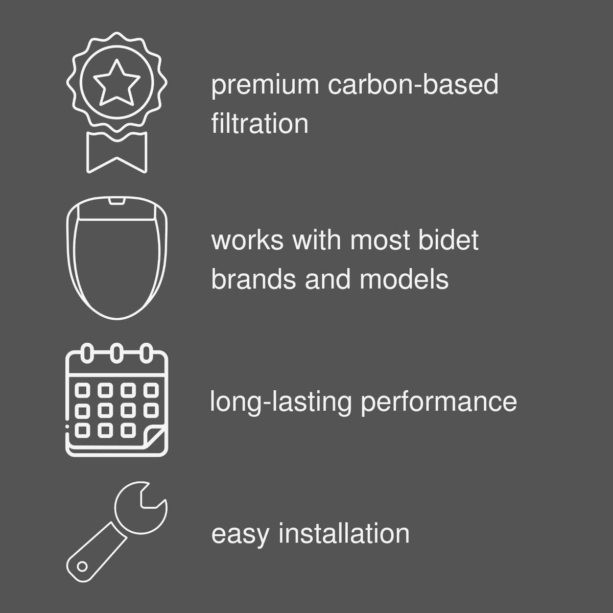 Swash Electric Bidet Seat for Round Toilets and Swash Filter Bundle by Brondell – Stainless Steel, White, Model SE400-RW
