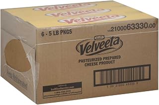 Kraft Velveeta Cheese Loaf 5 Pound Large Size Pack of 6