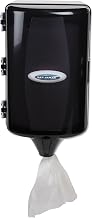 San Jamar T450TBK Adjustable Mini Centerpull Towel Dispenser, Black Pearl