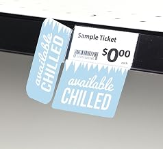 "Available Chilled" Shelf Talker with Flag Blue Plastic- 2 1/2"L x 3"H 25 Per Bag