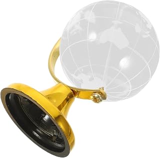 VILLCASE Crystal Globe Decoration Desk World Globe Miniature Gold World Map Ornament with Stand