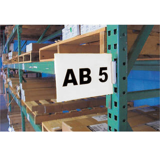 Warehouse Aisle Pallet Rack Sign Kit - 5-1/2x8-1/2" - White by Aigner – White, Model WSK1W
