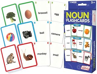 Junior Learning Noun Flash Cards - 162 Photographic Cards for Kids