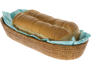Kouboo La Jolla Rattan Bread Basket, Large Rectangular Tray, Honey Brown